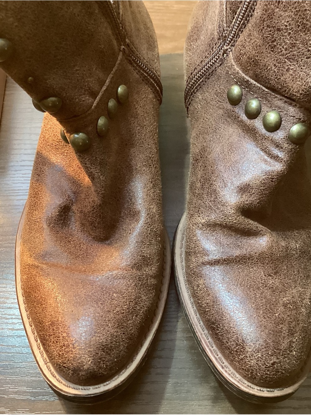 Coconuts by Matisse Brown Studded Western Ankle Booties